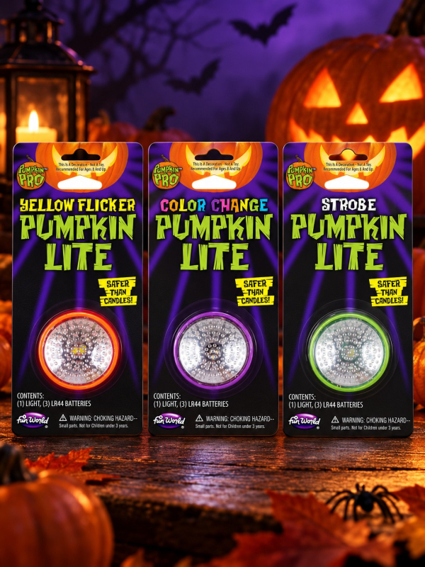 Lumière LED pour citrouille Halloween – 1 modèle assorti Fun World