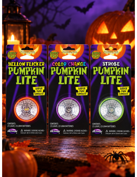 Lumière LED pour citrouille Halloween – 1 modèle assorti Fun World