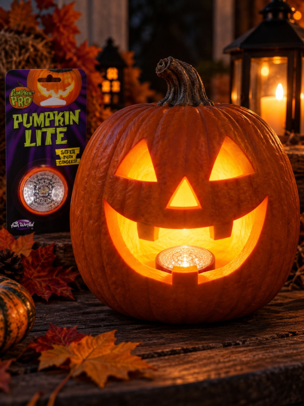 Lumière LED pour citrouille Halloween – 1 modèle assorti Fun World
