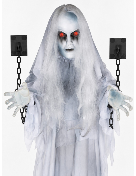 Fillette Démoniaque Animée – Automate Sonore et Lumineux pour Halloween 130 cm