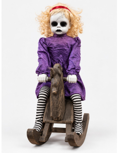 Automate Poupée Blonde sur Cheval du Manoir Hanté – Décoration Halloween animée 2