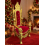 Trône Père Noël et Saint-Nicolas rouge et or 178 cm – Fauteuil baroque