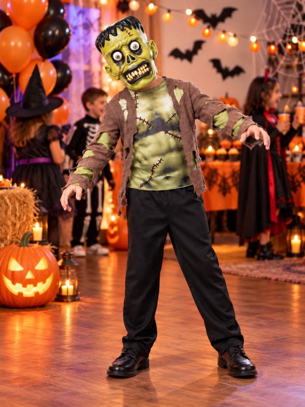 Déguisement Frankenstein garçon avec masque – 8 à 12 ans