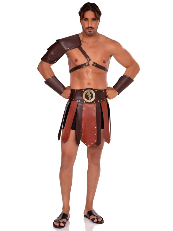 Déguisement gladiateur homme avec harnais et...