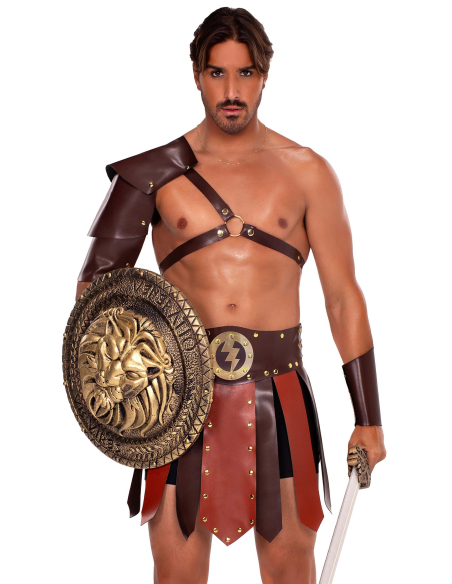 Déguisement gladiateur homme avec harnais et armure d’épaule