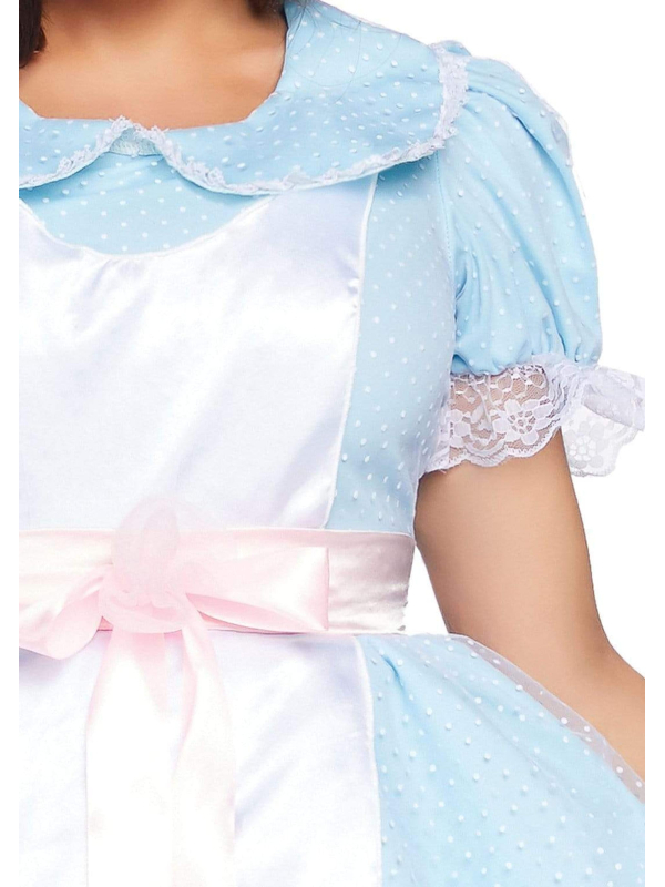 Déguisement jumelle effrayante femme – robe poupée bleue