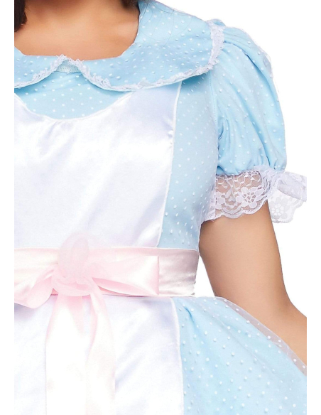 Déguisement jumelle effrayante femme – robe poupée bleue