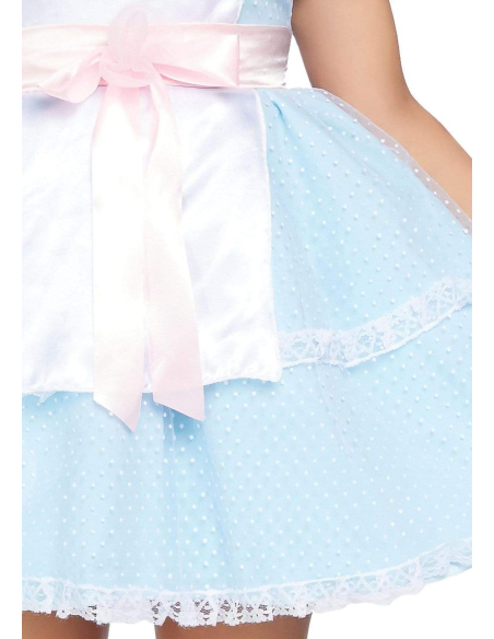 Déguisement jumelle effrayante femme – robe poupée bleue