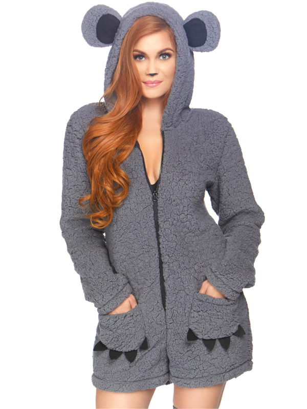 Déguisement koala femme gris avec capuche oreilles – S à L