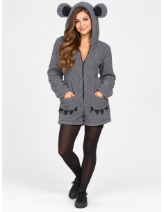 Déguisement koala femme gris avec capuche oreilles – S à L