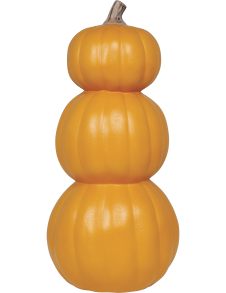3 citrouilles Halloween lumineuses empilées – 52 cm vue de dos