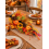 Centre de table automnal tournesols, citrouilles et feuillages 70 cm