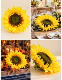 Tournesol décoratif à poser 30 cm – Déco de table et vitrine