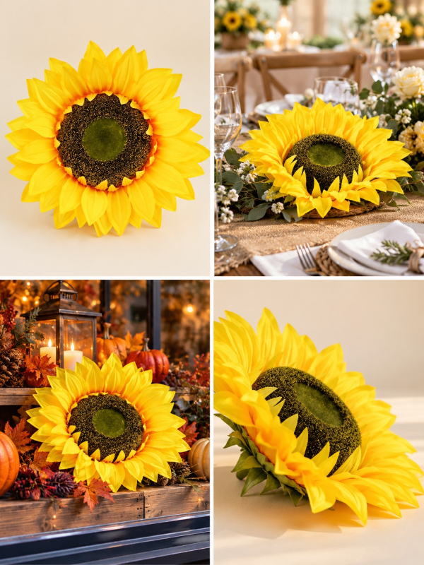 Tournesol décoratif à poser 30 cm – Déco de table et vitrine