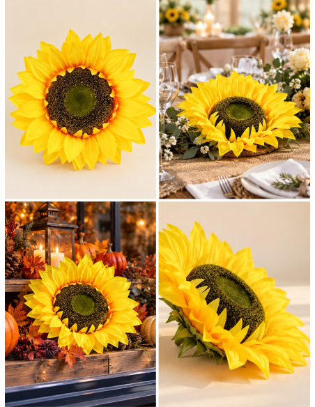 Tournesol décoratif à poser 30 cm – Déco de table et vitrine