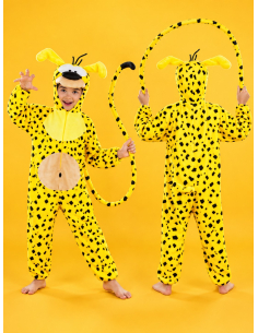 Déguisement Marsupilami™ enfant & ado – Combinaison à capuche avec queue géante (Licence officielle)