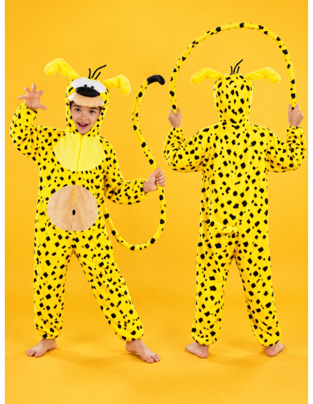 Déguisement Marsupilami™ enfant & ado – Combinaison à capuche avec queue géante (Licence officielle)