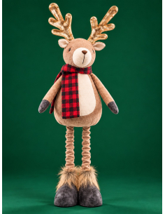 Renne de Noël Justin à jambes télescopiques 61 cm