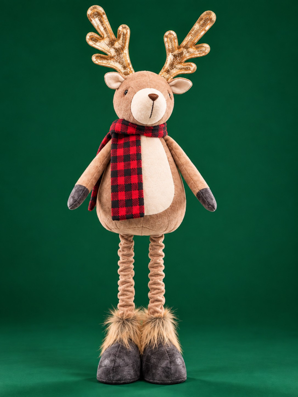 Renne de Noël Justin à jambes télescopiques 61 cm