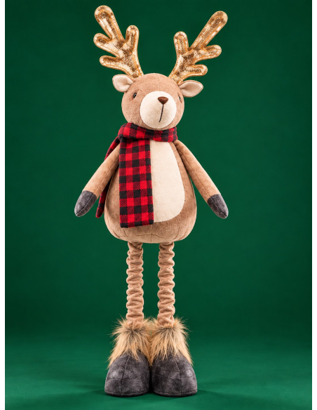 Renne de Noël Justin à jambes télescopiques 61 cm
