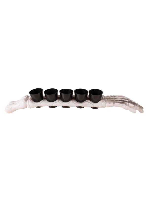 Présentoir 5 shooters Halloween bras de squelette 48 cm