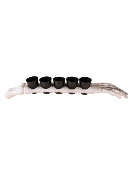 Présentoir 5 shooters Halloween bras de squelette 48 cm