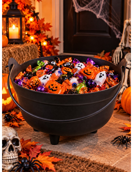Grand chaudron de sorcière noir Ø 34 cm – Halloween