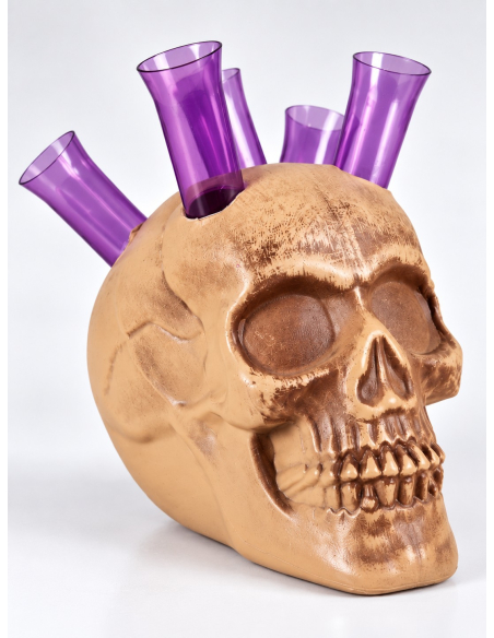 Crâne avec 5 shooters tubes à essai – Halloween