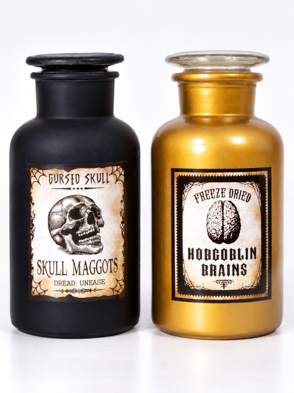 Flacon apothicaire Halloween 500 ml – noir ou...