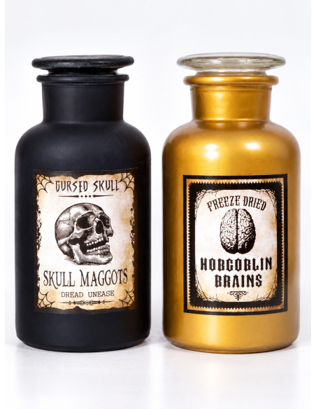 Flacon apothicaire Halloween 500 ml – noir ou doré aléatoire