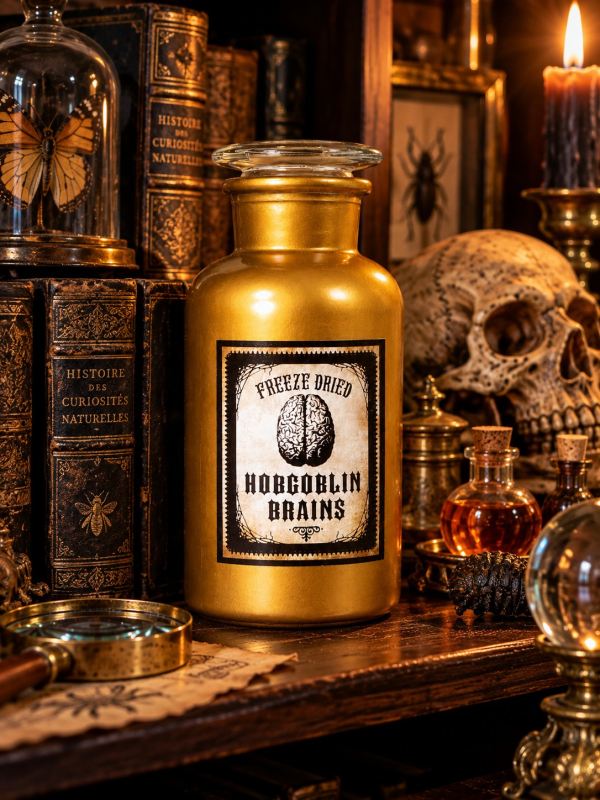 Flacon apothicaire Halloween 500 ml – noir ou doré aléatoire