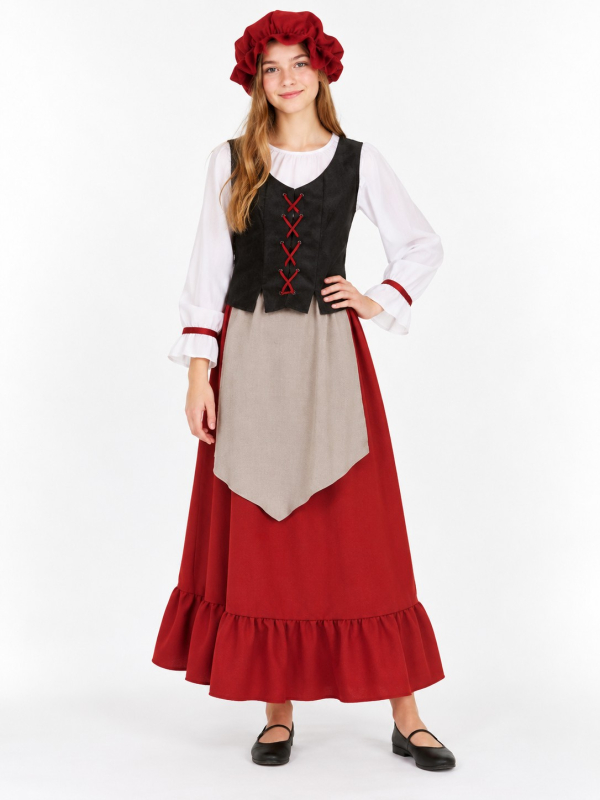 Déguisement médiéval ado fille 4 pièces – 164 cm