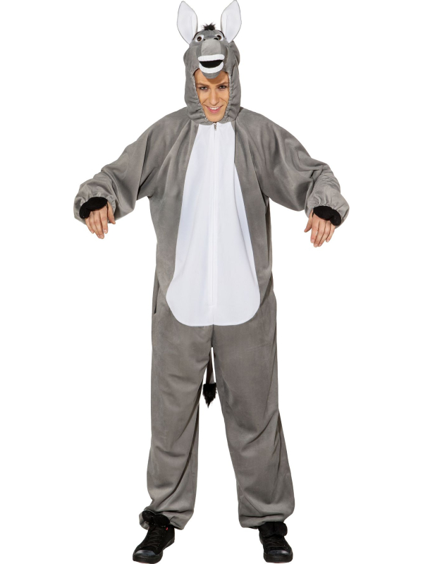 Déguisement d’âne adulte gris avec capuche – Taille unique jusqu’au 54/58