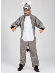 Déguisement d’âne adulte gris avec capuche – Taille unique jusqu’au 54/58