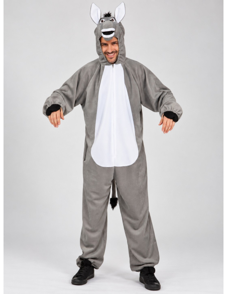 Déguisement d’âne adulte gris avec capuche – Taille unique jusqu’au 54/58