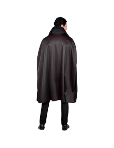 Déguisement vampire homme avec cape noir et rouge face 2