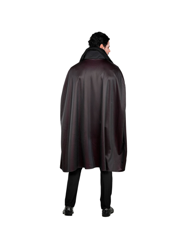 Déguisement vampire homme avec cape noir et rouge dos