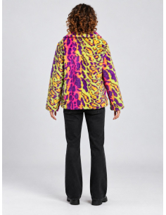 Veste fausse fourrure néon femme Carnaval de Dunkerque face 2