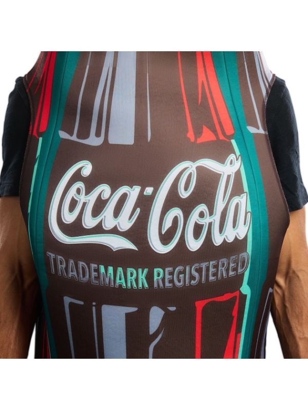 Déguisement bouteille Coca-Cola adulte sous licence officielle détail