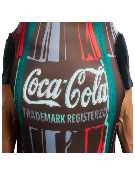Déguisement bouteille Coca-Cola adulte sous licence officielle détail