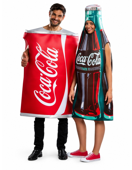 Déguisement bouteille Coca-Cola adulte sous licence officielle duo