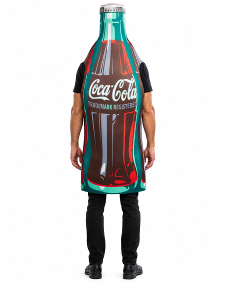 Déguisement bouteille Coca-Cola adulte sous licence officielle dos