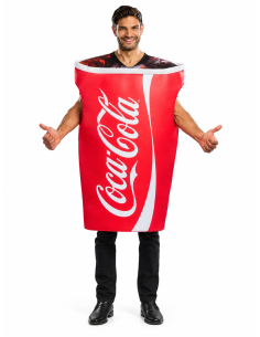 Déguisement gobelet Coca-Cola adulte – Taille unique face