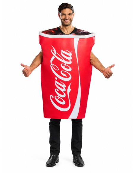 Déguisement gobelet Coca-Cola adulte – Taille unique face