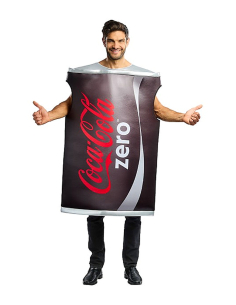 Déguisement canette Coca-Cola Zero adulte – Licence officielle face