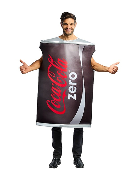 Déguisement canette Coca-Cola Zero adulte – Licence officielle face