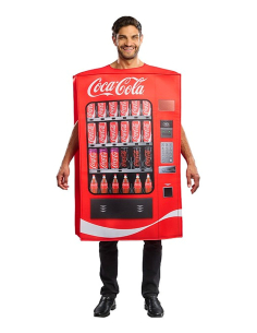 Déguisement distributeur Coca-Cola adulte face