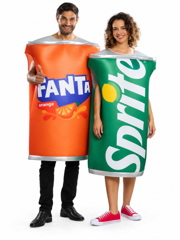 Déguisement canette Sprite adulte – Taille unique duo avec fanta