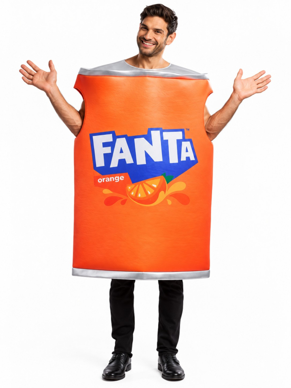 Déguisement Fanta Orange adulte – Licence officielle face