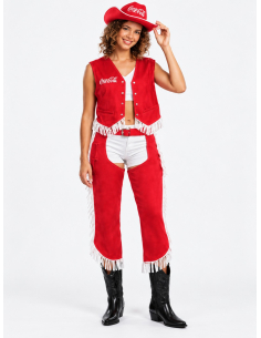 Déguisement cowboy femme Coca-Cola © rouge